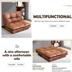 Faux Leather Sofa Memory Foam Loveseat Convertible Couch Bed