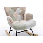 Multicolor Teddy 33.4 Rocking Chair with Glider