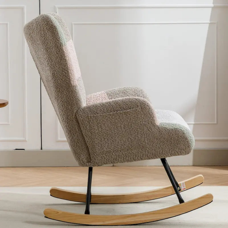 Multicolor Teddy 33.4 Rocking Chair with Glider