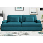94.49W Velvet Square arms Oversized Sofa / twin-sized Sofa Bed