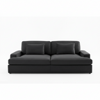 94.49W Velvet Square arms Oversized Sofa / twin-sized Sofa Bed