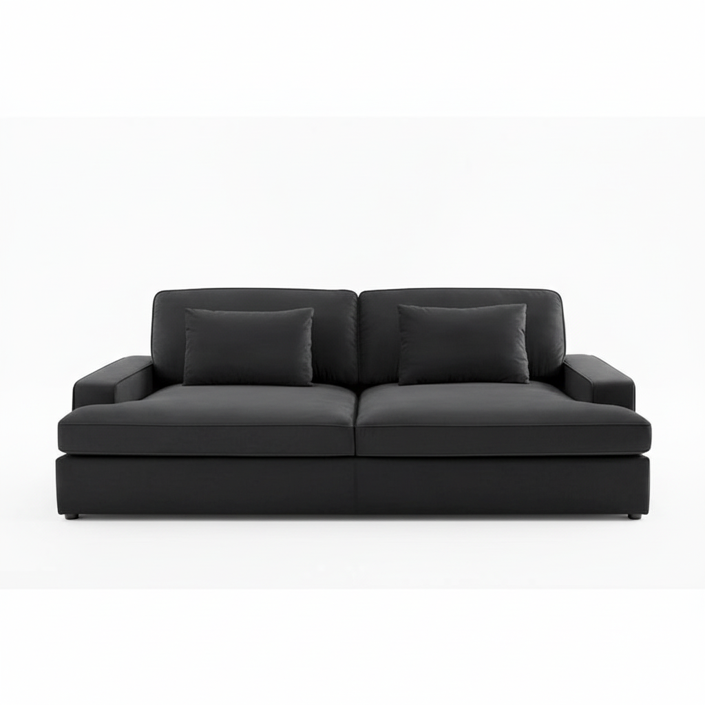 94.49W Velvet Square arms Oversized Sofa / twin-sized Sofa Bed