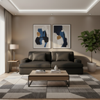 94.49W Velvet Square arms Oversized Sofa / twin-sized Sofa Bed