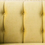 Transitional Fabric Upholstered Tufted Back Tuxedo Arms Sofa