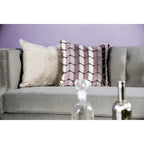 Transitional Fabric Upholstered Tufted Back Tuxedo Arms Sofa