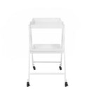 Contemporary Steel 2-Shelf Folding Server Cart with Wheeled Base