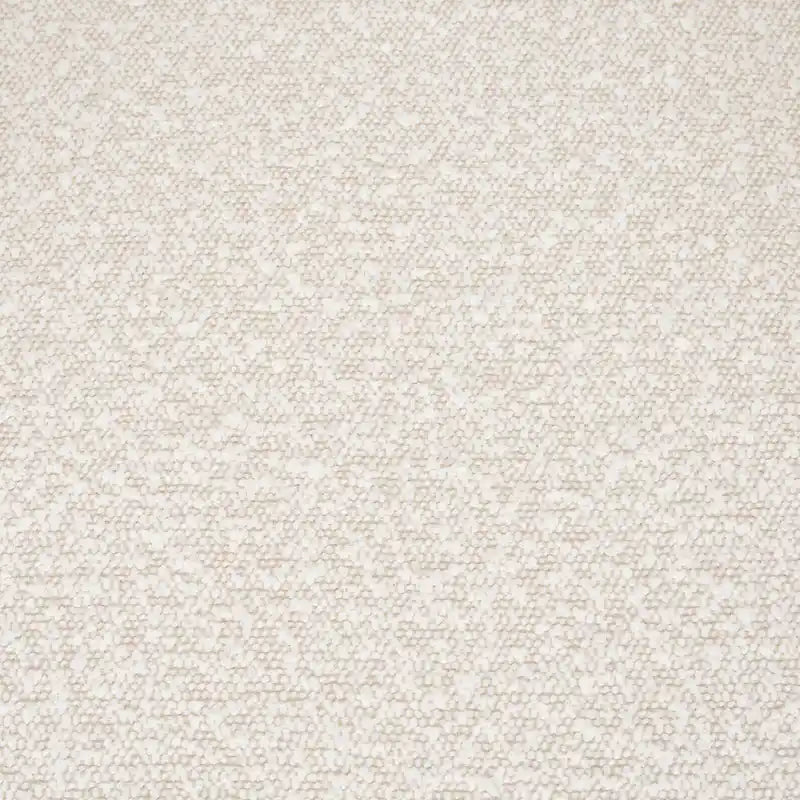 Dining Chair w/ Cream Boucle Fabric & Matte Black Metal Legs