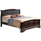 Upholstered Wood King Panel Bed