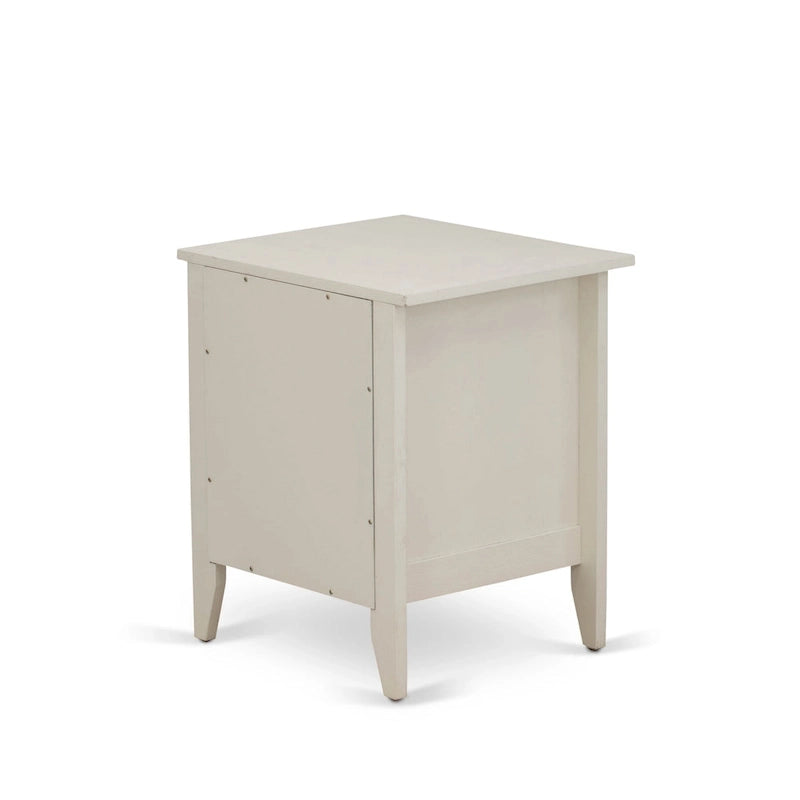 King Bedroom Set with 1 Bed and a Wire Brushed Butter Cream End Table - Mist Beige Linen Fabric Bed(Pieces Option)