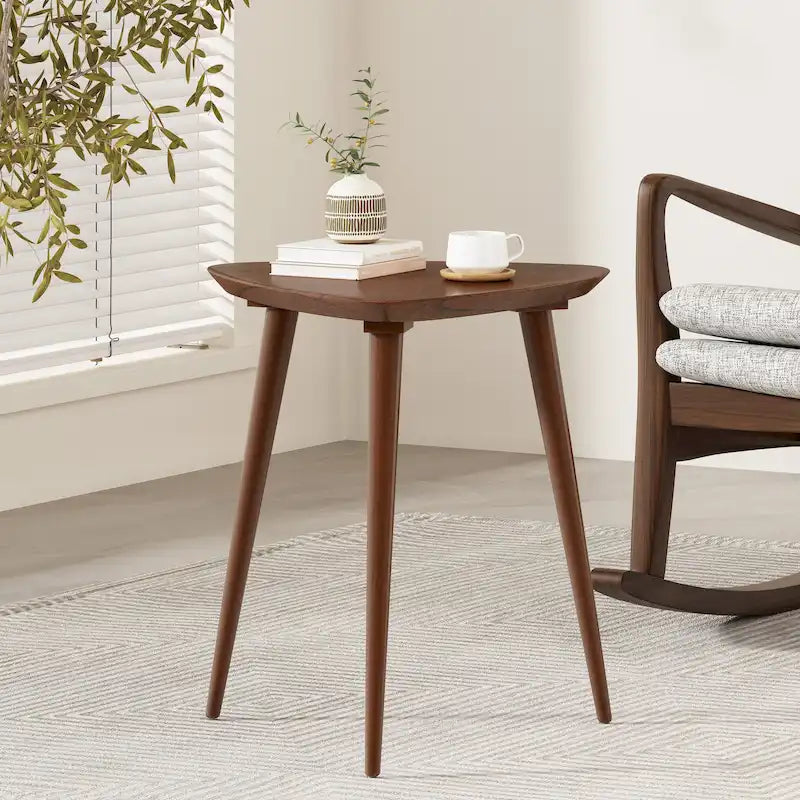 Mid-Century Wood End Table - 20 L x 20 W x 22.75H