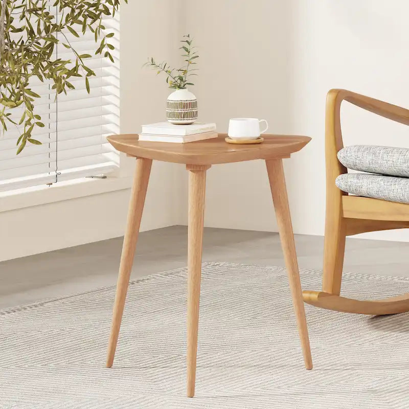 Mid-Century Wood End Table - 20 L x 20 W x 22.75H