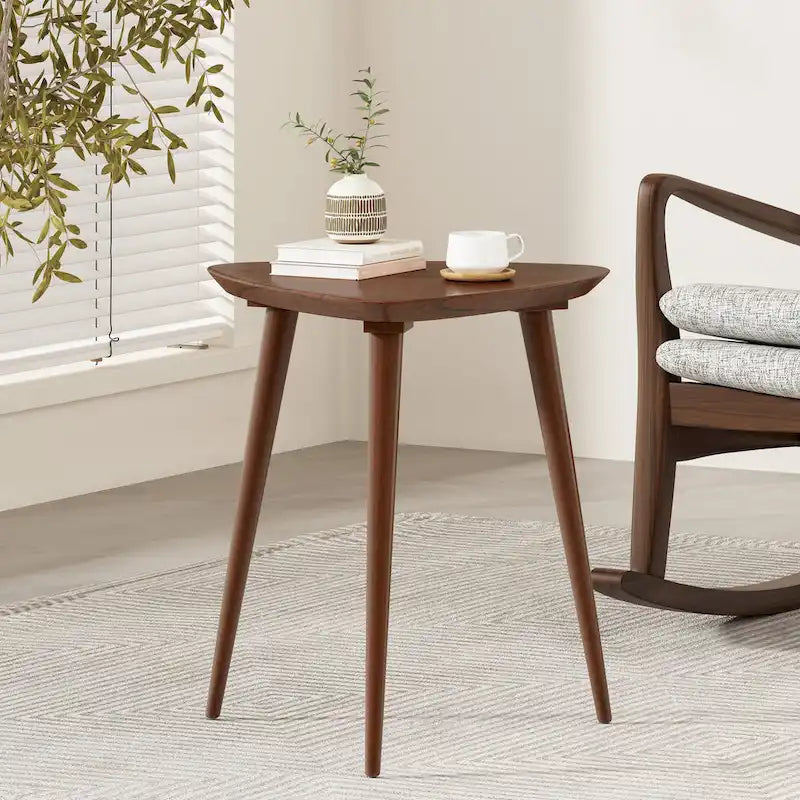 Mid-Century Wood End Table - 20 L x 20 W x 22.75H