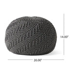 Indoor And Outdoor Knitted Round Pouf