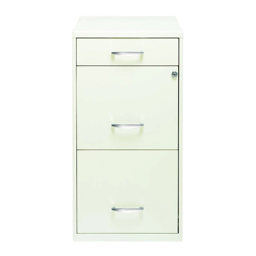 Space Solutions 18 Deep 3 -drawer Organizer File Cabinet, Off-White