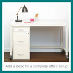 18 Deep 3 -drawer Organizer File Cabinet, Off-White