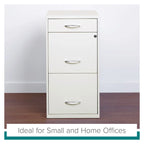 18 Deep 3 -drawer Organizer File Cabinet, Off-White