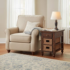 Cottage Lane Country Coffee Storage Chairside Accent Table