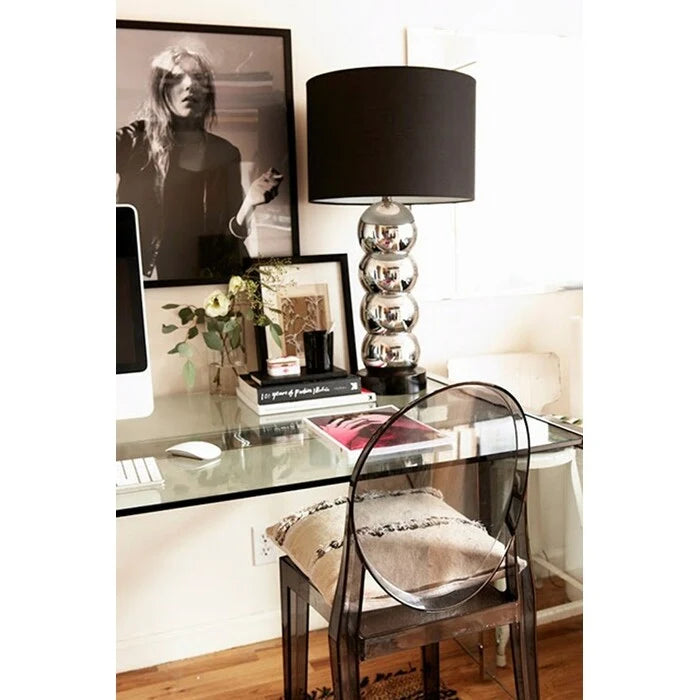Stackable Mid Century Modern Crystal Clear Side Chairs Dining Living Room Transparent No Arms Accent Desk