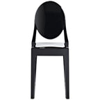 Stackable Mid Century Modern Crystal Clear Side Chairs Dining Living Room Transparent No Arms Accent Desk