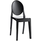 Stackable Mid Century Modern Crystal Clear Side Chairs Dining Living Room Transparent No Arms Accent Desk