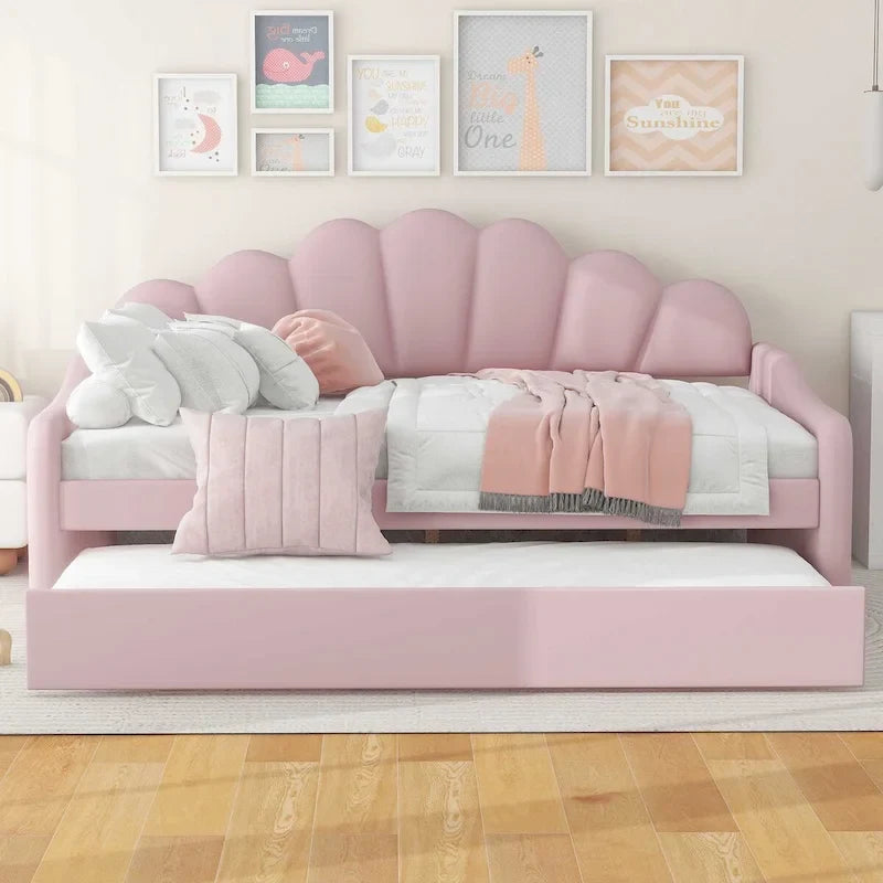 Full Size Upholstery Daybed Frame with Trundle
