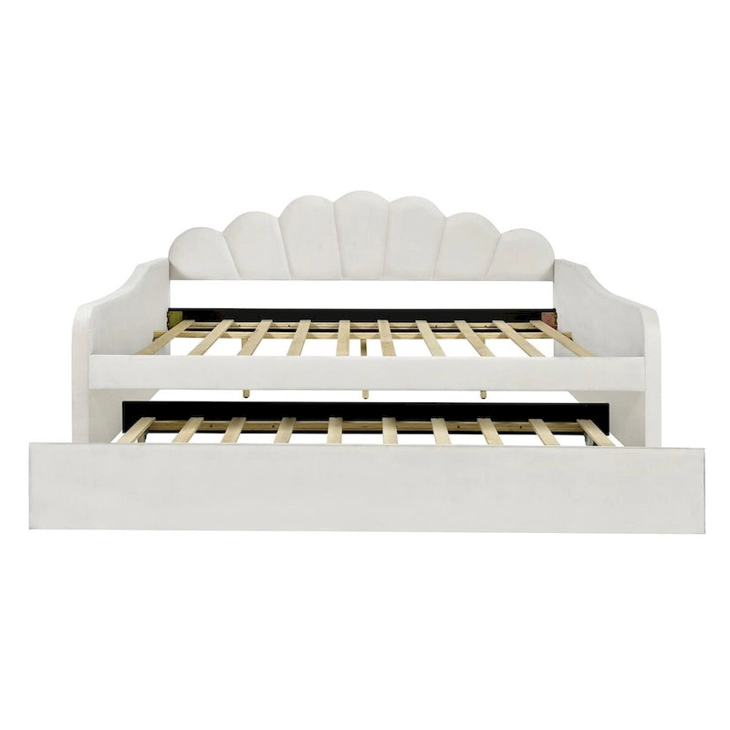 Full Size Upholstery Daybed Frame with Trundle