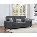 2Pc Chenille Upholstered Sofa Set w/ Pillows Living Room Couch Loveseat