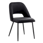 Velvet Dining Chairs with Steel Legs, Set of 2