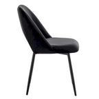 Velvet Dining Chairs with Steel Legs, Set of 2
