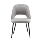 Velvet Dining Chairs with Steel Legs, Set of 2