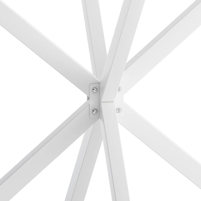 47.24 Modern Cross Leg Round Dining Table