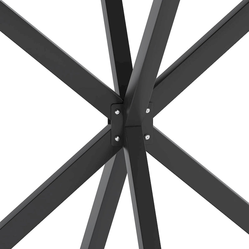 47.24 Modern Cross Leg Round Dining Table